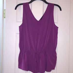 Purple v-neck tank